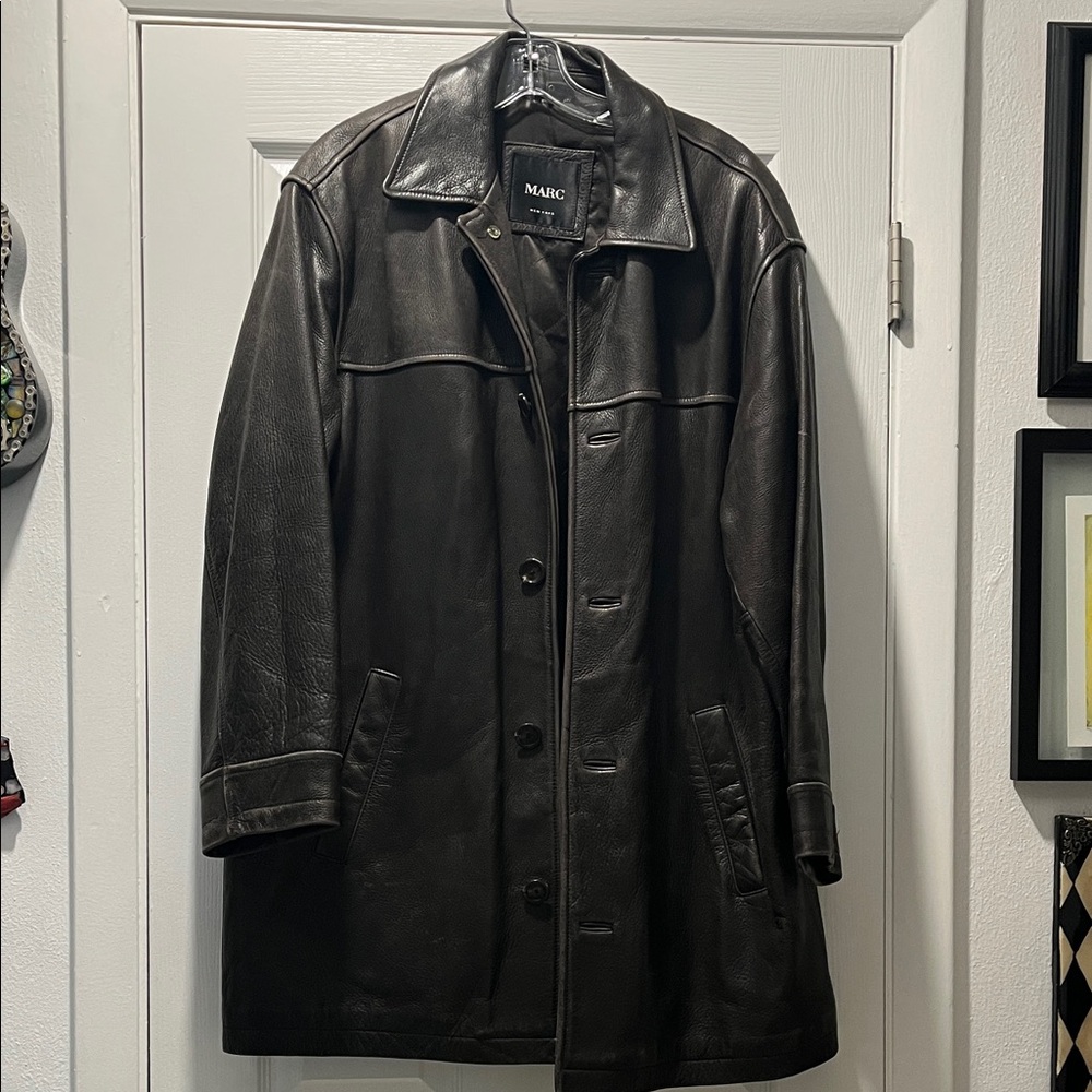 Marc Jacobs heavy Leather Trench Coat
